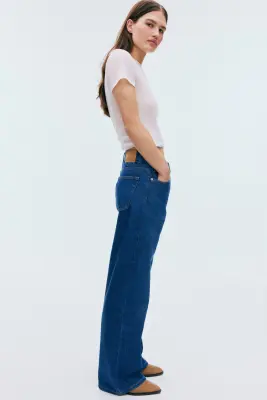 Wide High Jeans - Bleu denim foncé — photo 2