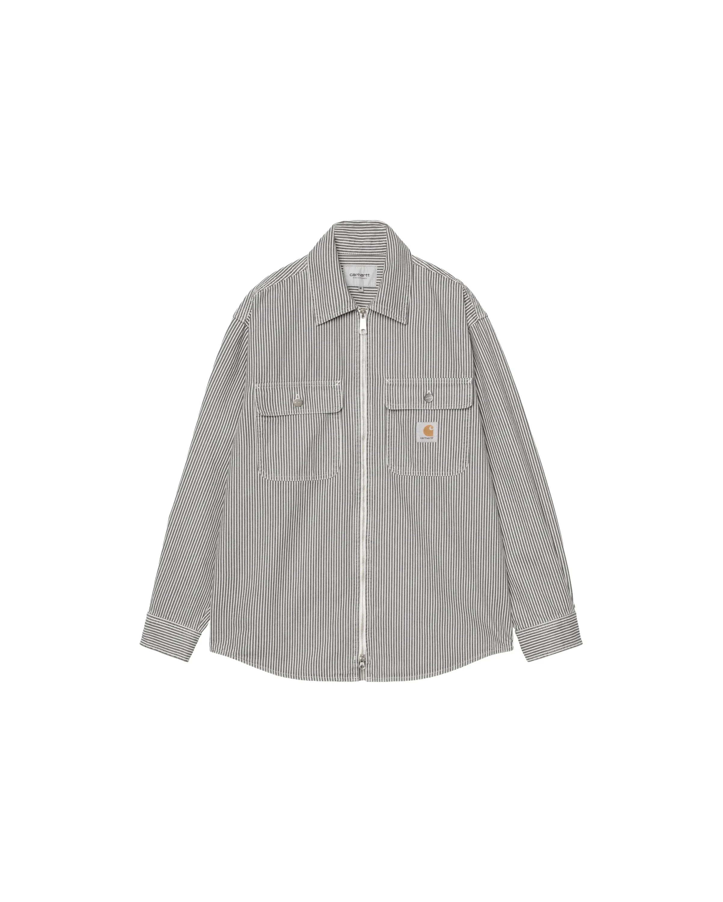 Mercer Shirt Jac Mercer Stripe Graphite Stone Washed