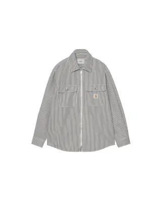 Mercer Shirt Jac Mercer Stripe Graphite Stone Washed — photo 1