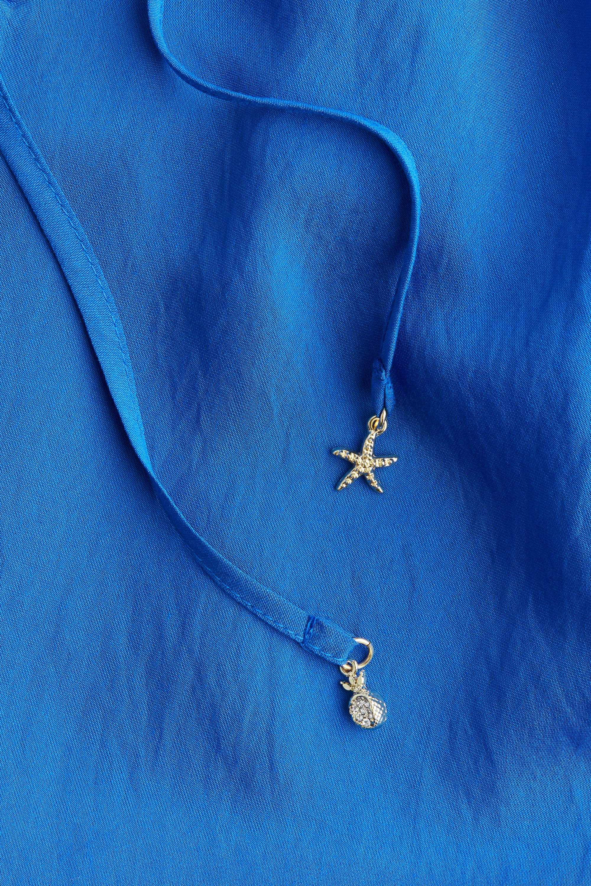 Robe trapèze à bretelles fines - Bleu vif