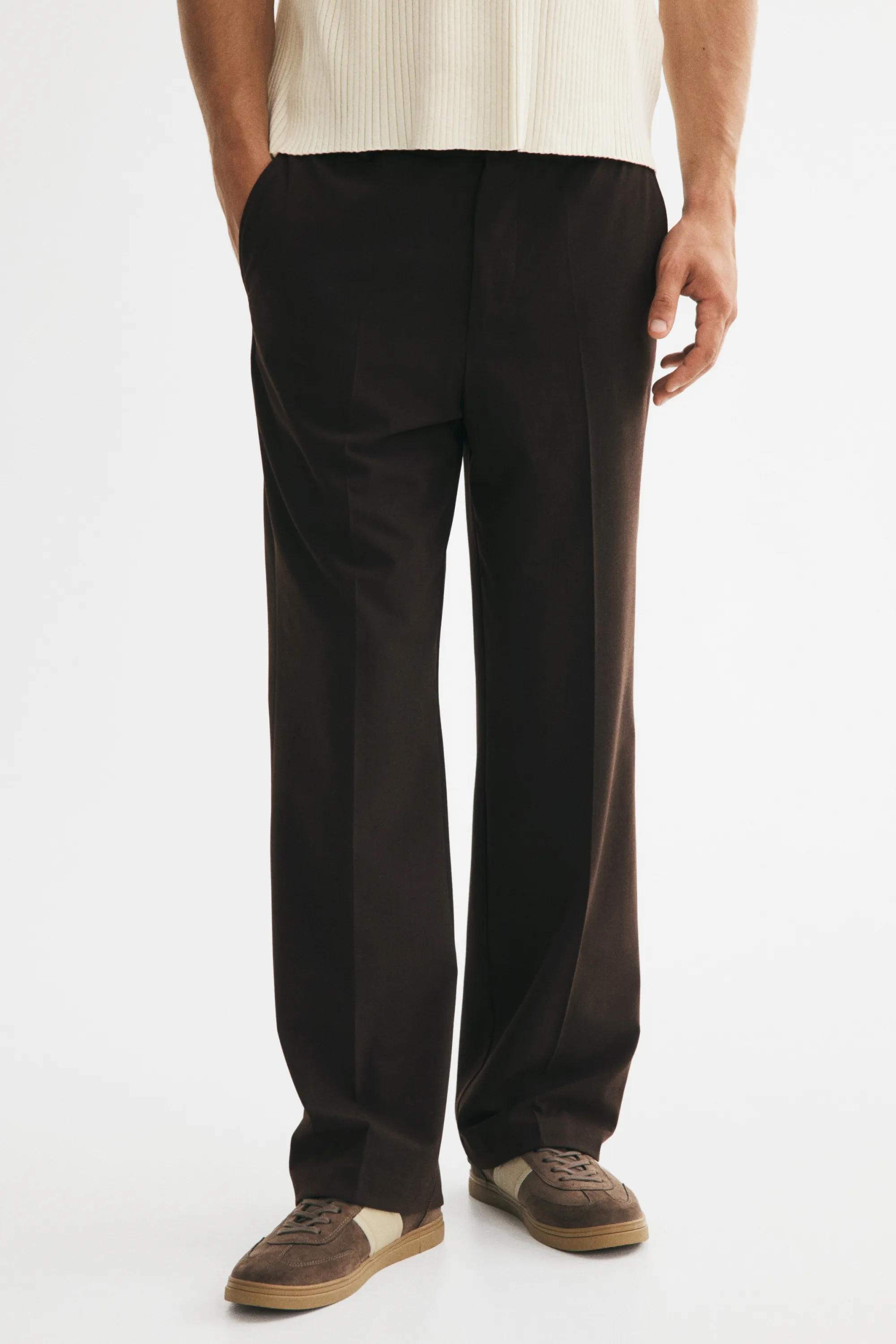 Pantalon Relaxed Fit - Marron foncé