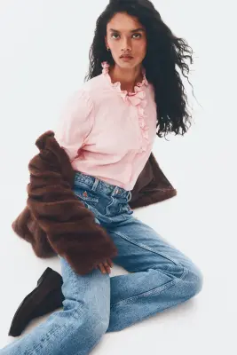 Flared High Jeans - Bleu denim — photo 3