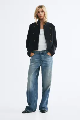 Veste à boutons - Bleu marine — photo 2