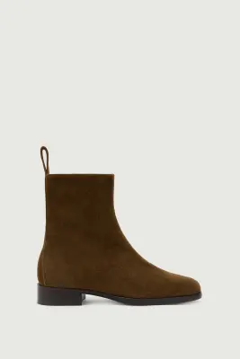 BOTTINES WEST MARRON/VERT — photo 1
