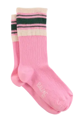 Chaussettes Haka rose et écru — photo 4