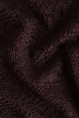 Top en maille fine avec col cheminée - Marron foncé — photo 3