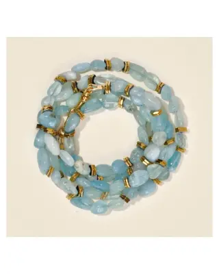 Nouveau ! UCCIANI Collier Willard Aigue Marine — photo 2