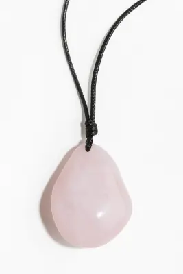 Collier cordon avec pendentif - Rose clair — photo 2