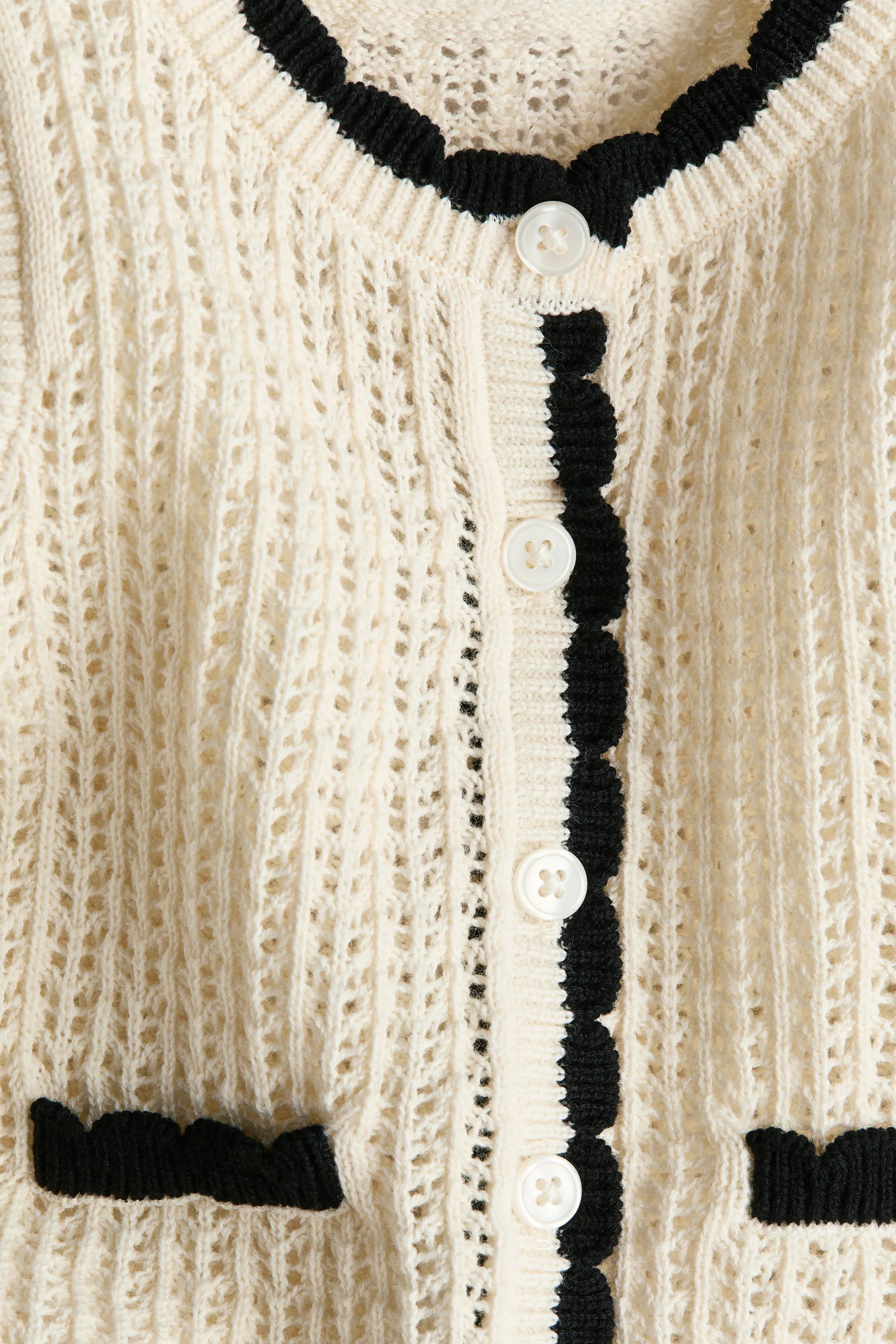 Ensemble 2 pièces en pointelle de coton - Crème