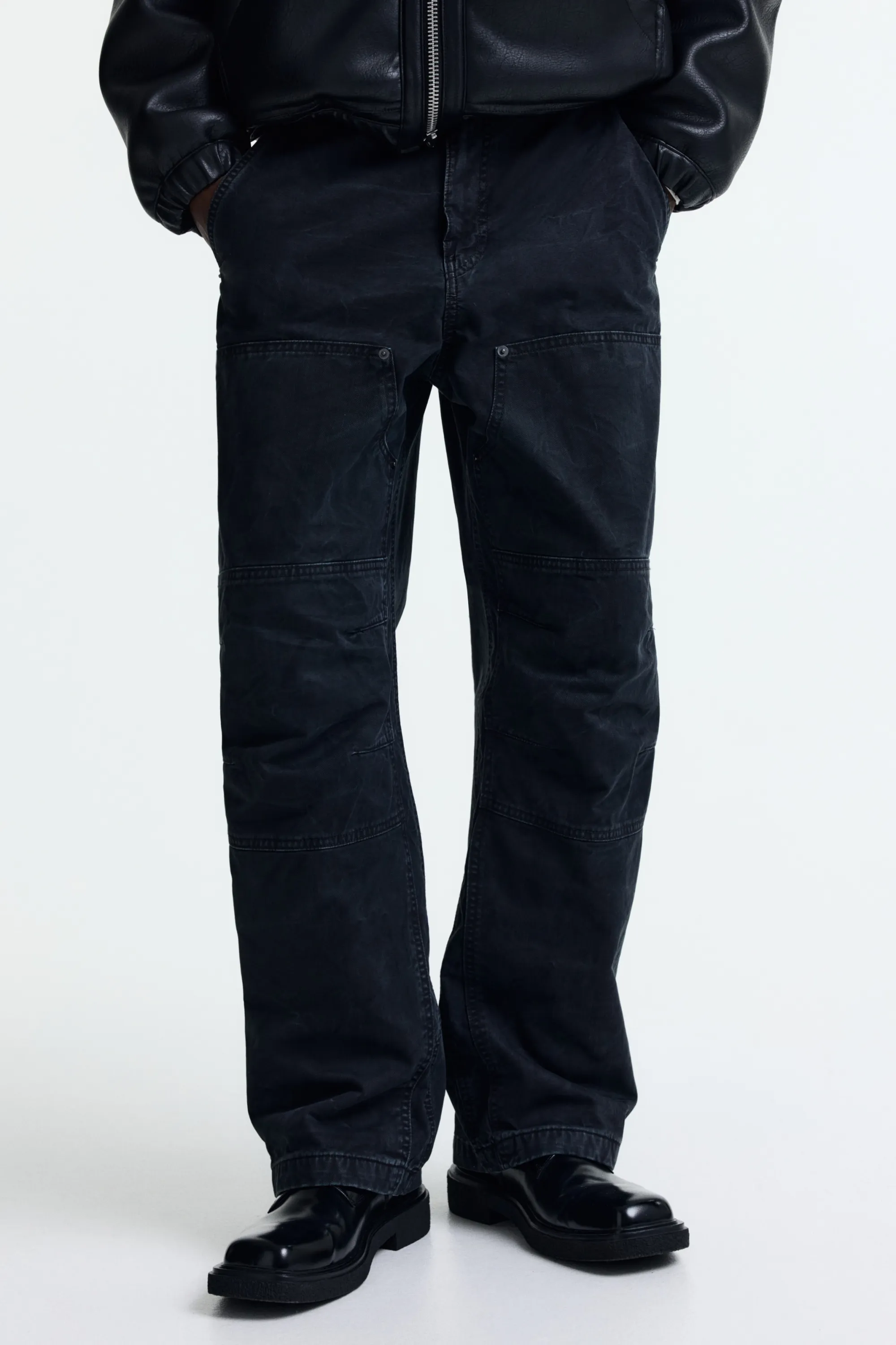 Pantalon Carpenter Loose Fit - Noir délavé