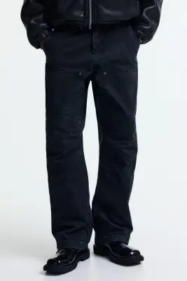 Pantalon Carpenter Loose Fit - Noir délavé — photo 1