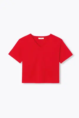 T-shirt basique col V Femme — photo 1