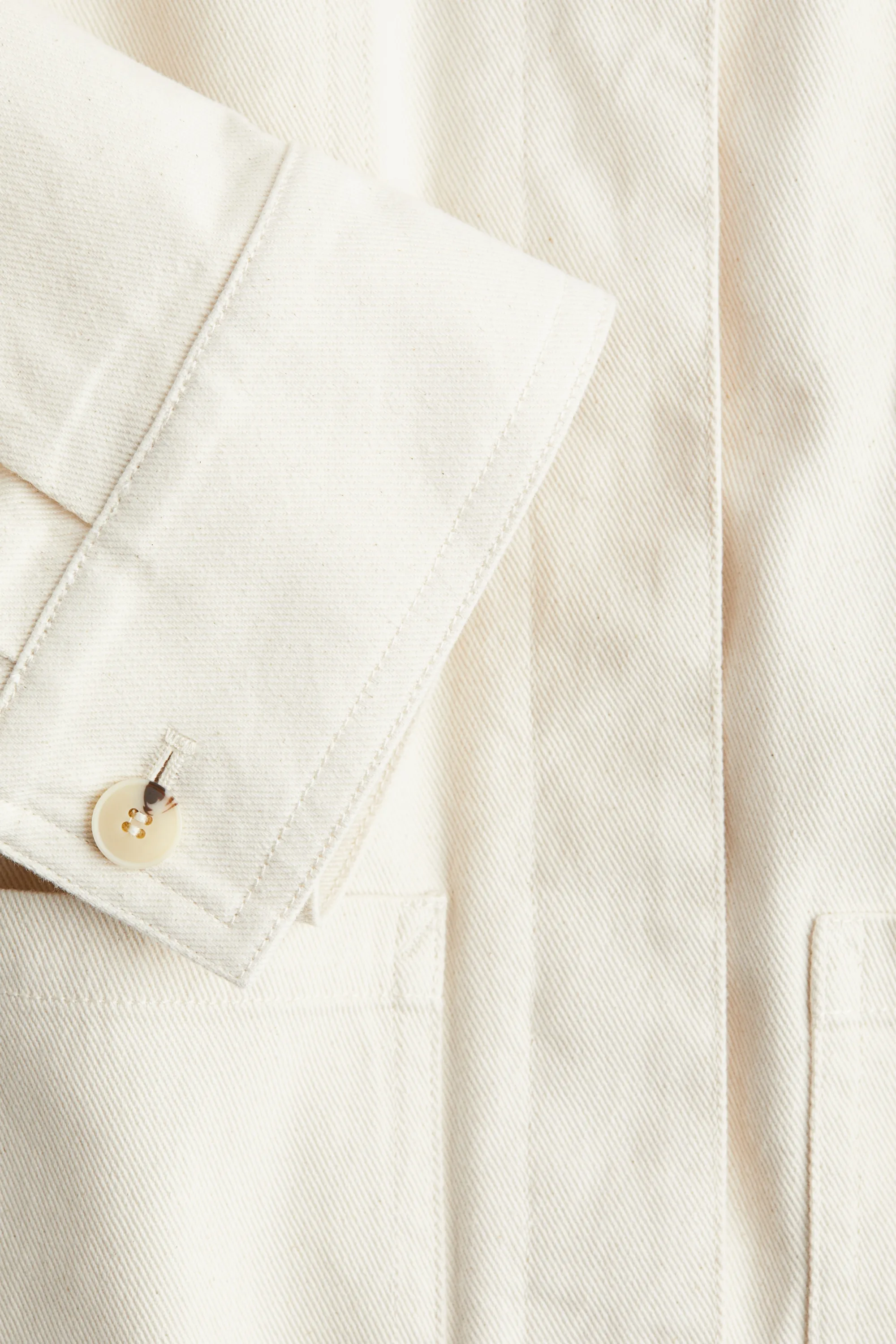 Veste-chemise en twill - Beige clair