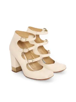 Babies multi-brides en cuir vieilli ivoire boucles dorées Prix boutique 1090€ Taille 37 — photo 5