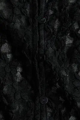 Gilet façon dentelle - Noir — photo 4
