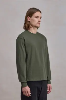 T-shirt 'Chuuunky Tee' Manches Longues - Vert Foncé — photo 4