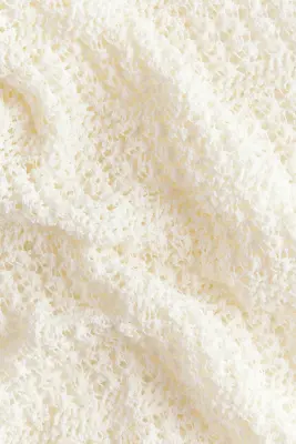 Robe de plage en maille ajourée - Crème — photo 3