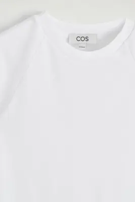T-SHIRT SLIM À MANCHES RAGLAN EN COTON - BLANC — photo 5