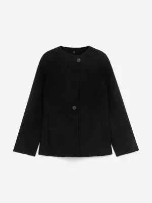 Blazer en laine doublée mélangée - Noir — photo 2