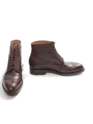 Bottines Derby boots à lacets chataigne praliné  en cuir marron   Prix boutique 850 € Taille 41 — photo 3