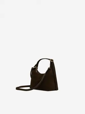 Sac en cuir suédé - Marron — photo 2