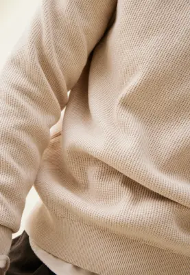 Le pull texturé - Beige clair — photo 3