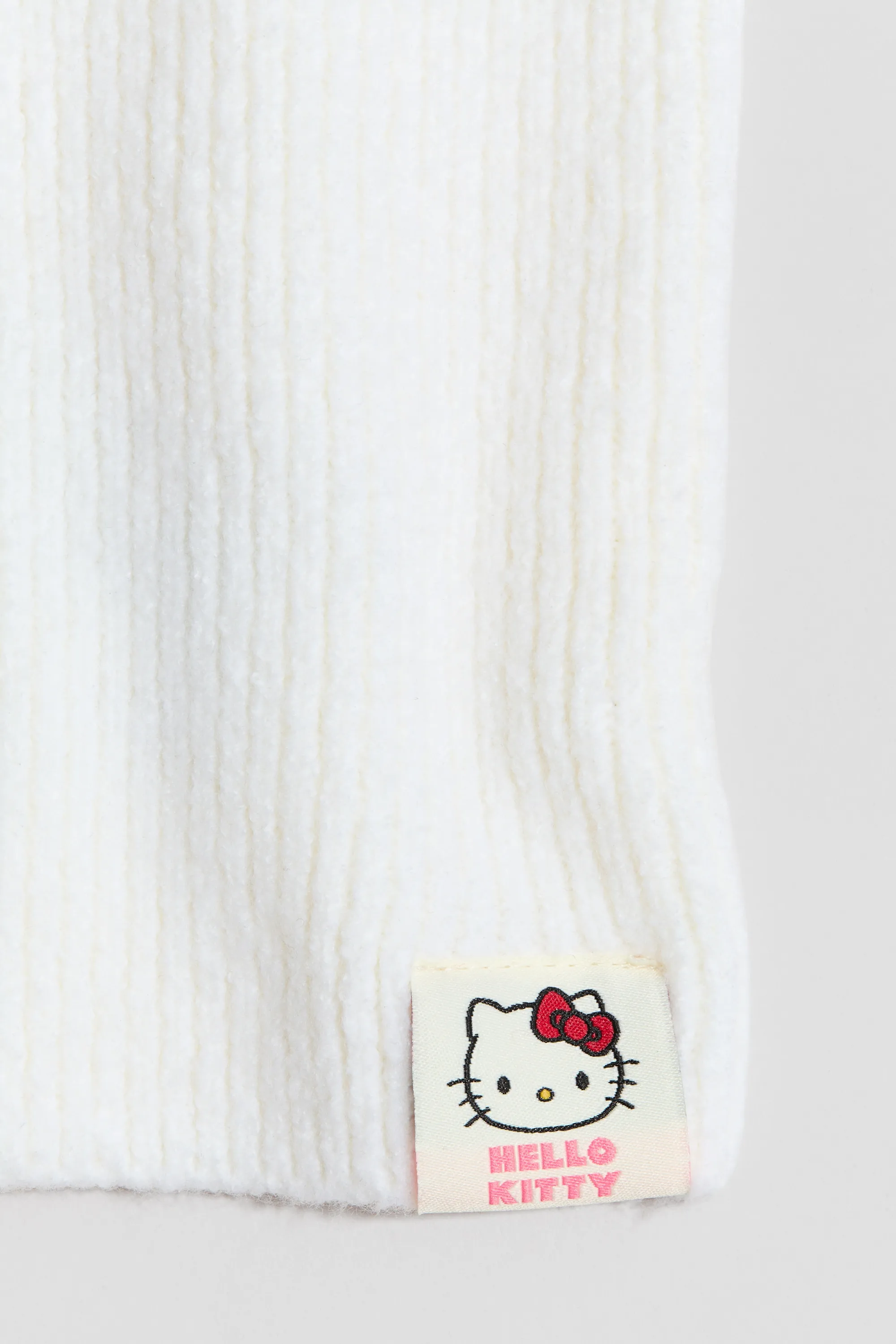 Snood en maille côtelée - Blanc/Hello Kitty
