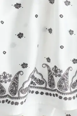 Blouse à effet superposé - Blanc/motif cachemire — photo 3