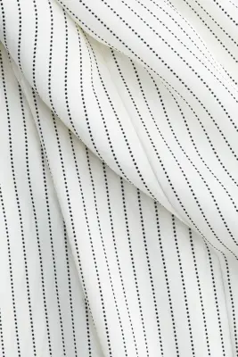 Robe chemise en twill - Blanc/rayures tennis