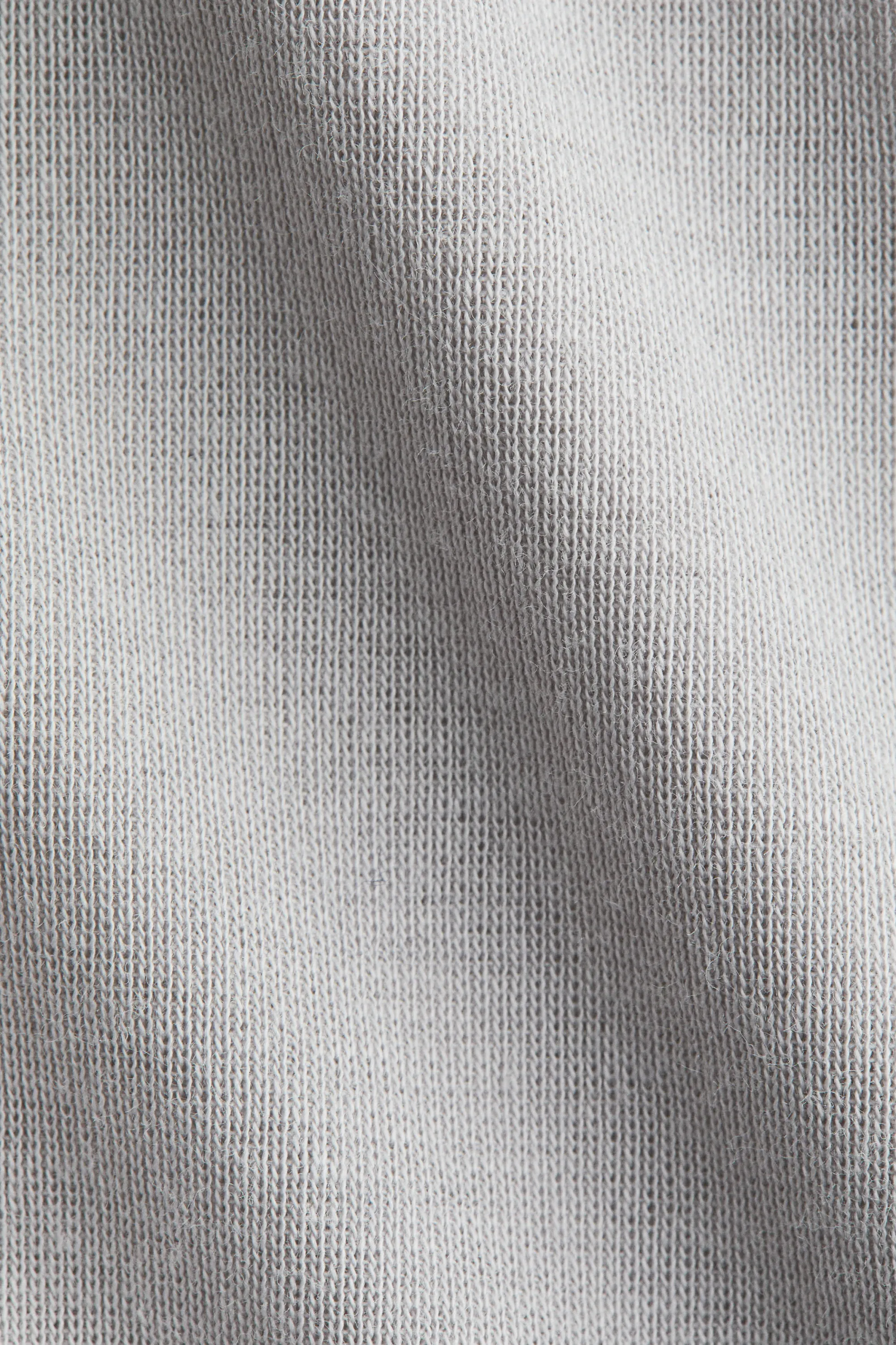 Top en coton pima avec col cheminée - Gris clair