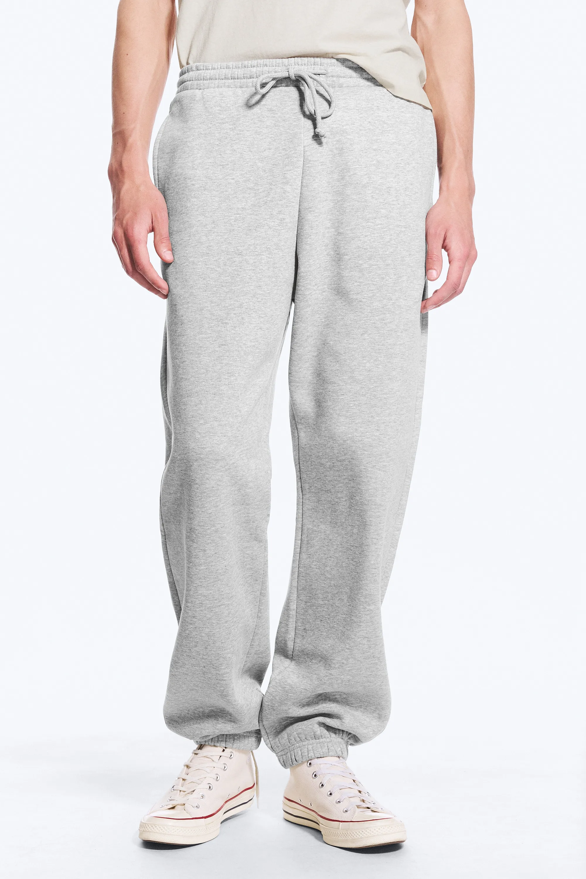 Pantalon de jogging classique - Mélange gris poudré clair