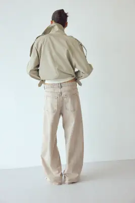 Barrel High Waist Jeans - Grège — photo 5