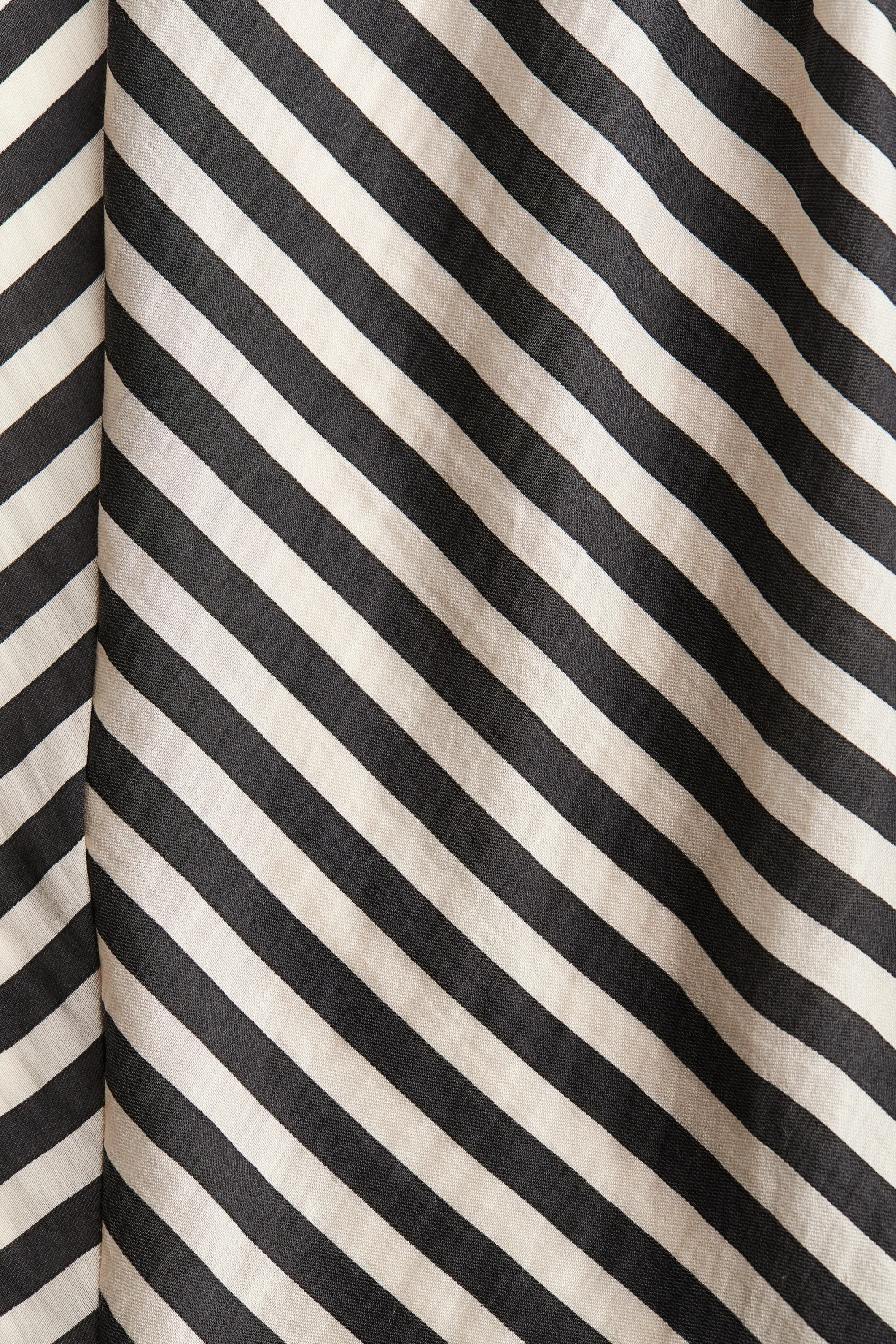 Robe longue avec dos nu - Crème/rayé