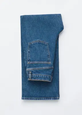 Jean longueur 7/8ème à jambe large - Bleu moyen — photo 5