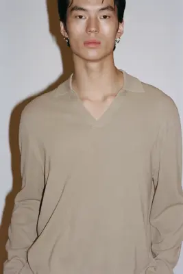 Polo en maille Cooling Regular Fit - Beige — photo 2