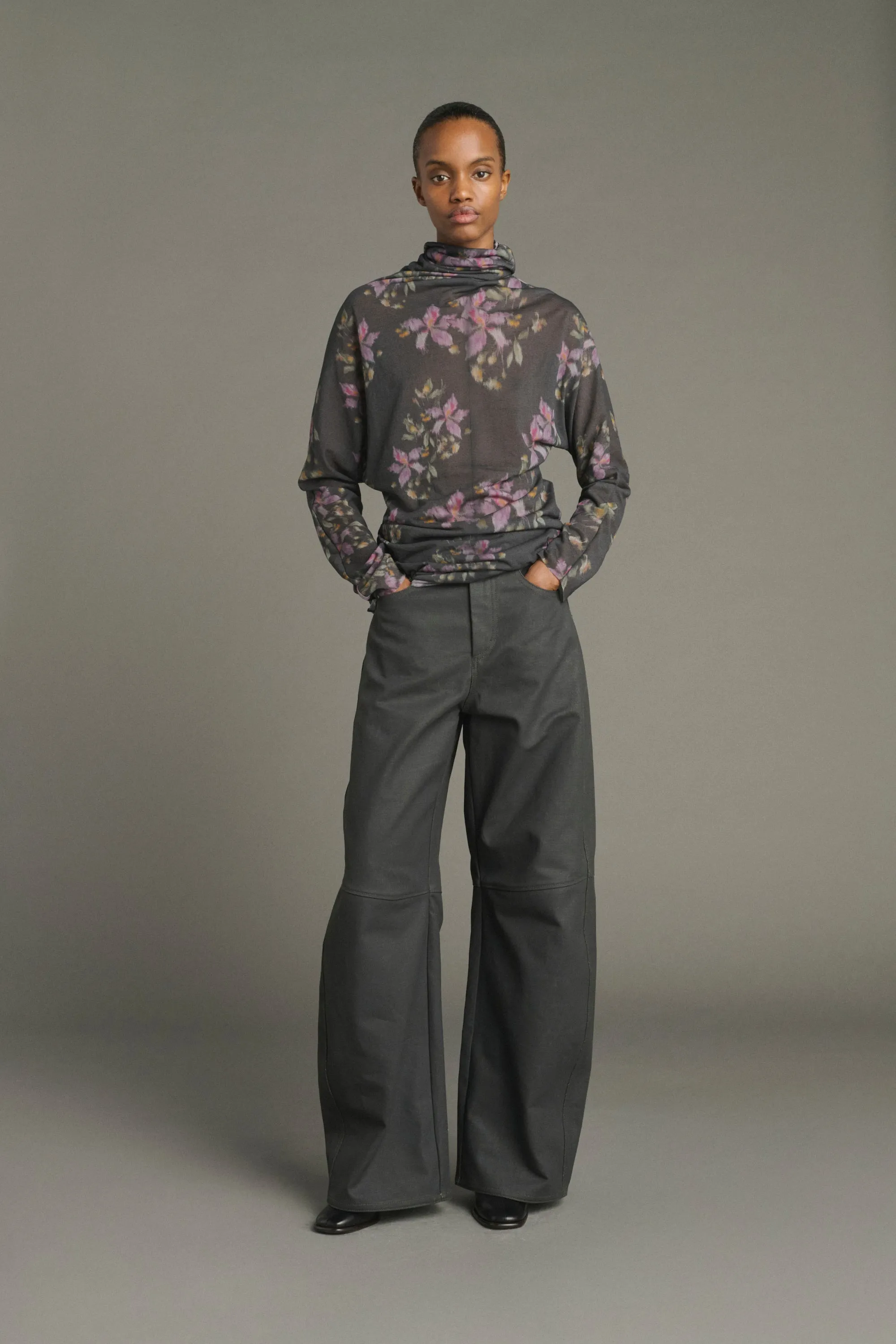 TEE-SHIRT LISIA ANTHRACITE/VIOLET