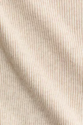 Débardeur en maille côtelée - Beige clair chiné — photo 4