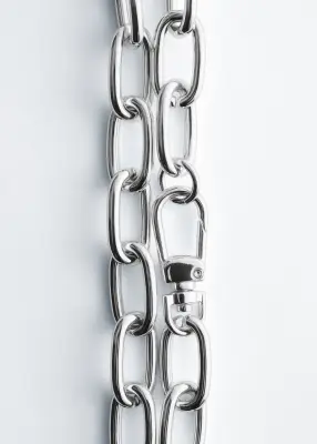 Collier chaîne à gros maillons - Argenté — photo 1