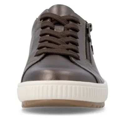Baskets Remonte D0700-90 Taupe Métallisé - Cuir Imperméable RemonteTEX Grande Pointure Femme — photo 4