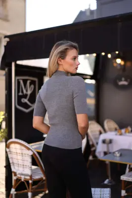 Sia Merino Wool Top - Grey — photo 4