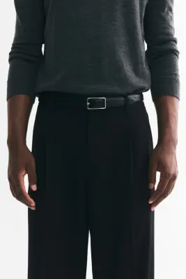 Pantalon chic Loose Fit - Bleu marine — photo 1