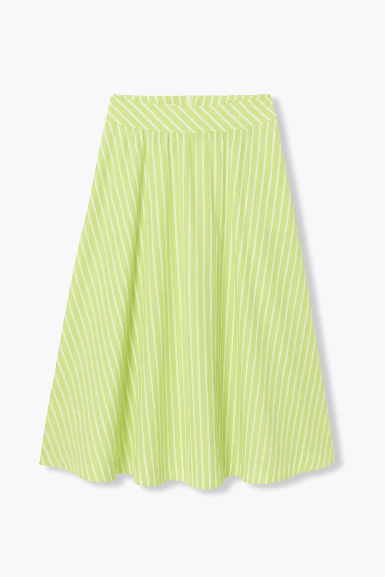 Jupe midi évasée rayée Femme