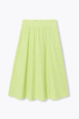 Jupe midi évasée rayée Femme — photo 1