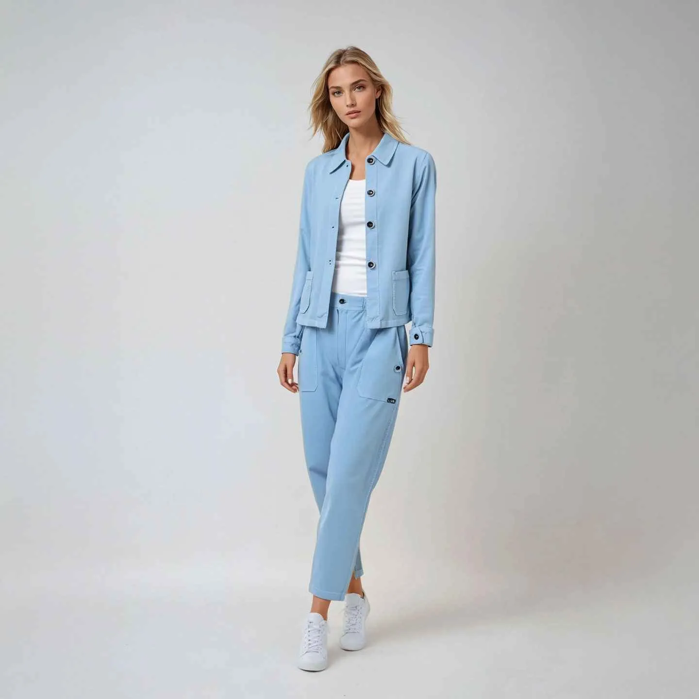 Faenza, Veste lin et coton naturel - Lin Lavandin