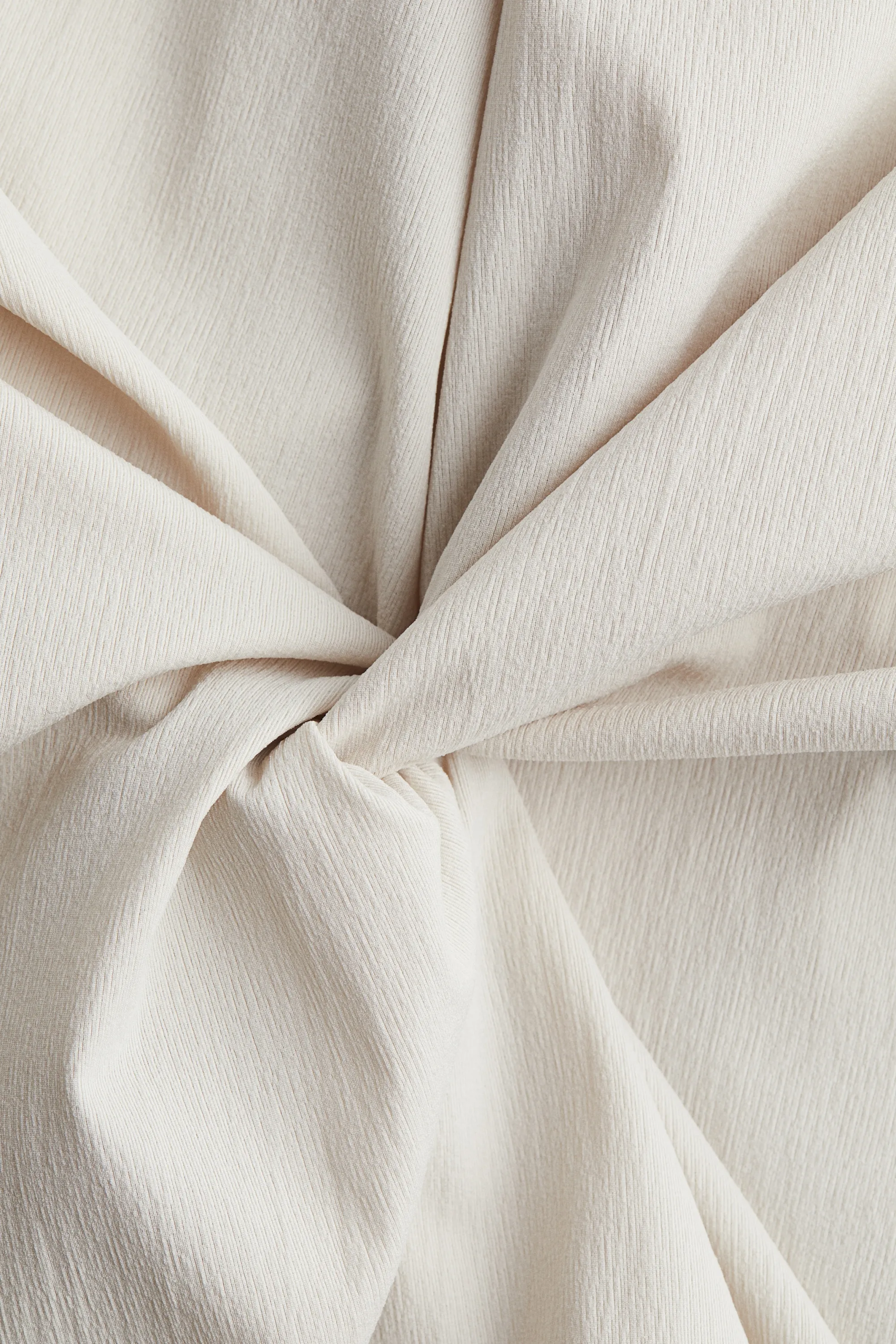 MAMA Robe avec détail noué - Crème