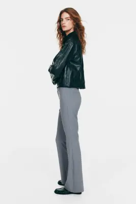 Pantalon chic évasé - Gris — photo 2