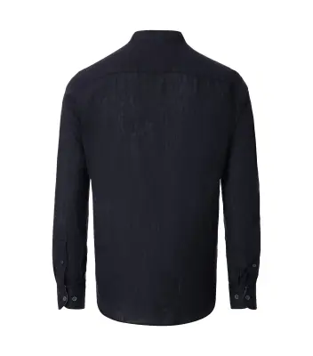 CASA MODA CHEMISE LIN COL MAO Noir — photo 3