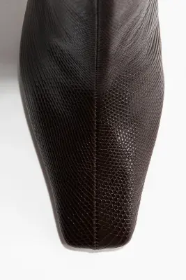 Bottes de hauteur genou - Marron foncé/motif — photo 2