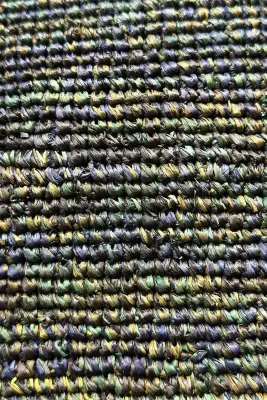 Grand Sac en Raphia Bleu Boisé — photo 4