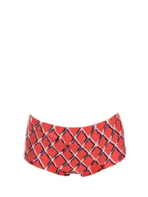 Culotte de maillot de bain shorty motif losanges rouge blanc bleu marine Prix boutique 550€ Taille XS/S — photo 1
